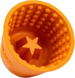 LickiMat®Yoggie Pot™ 9,5 x 9 cm lízací kelímok 9,5 x 9 cm oranžový