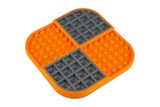 LickiMat® Slomo™ lízacia podložka 20 x 20 cm oranžová