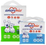 AMOREMIO Extra savé hygienické podložky pre domáce zvieratá 60 x 60 cm 10 ks