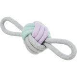 Trixie Junior uzlovaná lopta so slučkami, bavlnené lano 9/25 cm 

