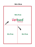 Vetbed® protišmykový antracitový s červenými bodkami 100 x 150 cm