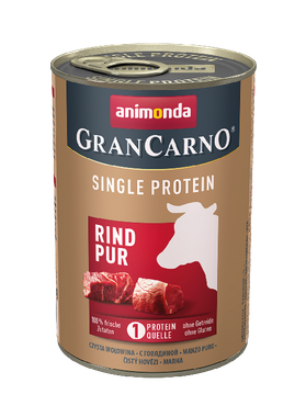 Animonda GranCarno Single Protein, čisté hovädzie mäso, konzerva pre psy 400 g