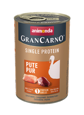 Animonda GranCarno Single Protein, čisté morčacie mäso, konzerva pre psy 400 g