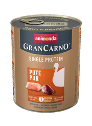 Animonda GranCarno Single Protein, čisté morčacie mäso, konzerva pre psy 800 g