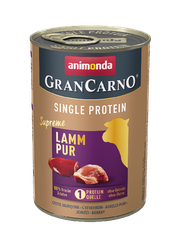 Animonda GranCarno Single Protein, Supreme čisté jahňacie, konzerva pre psy 400 g 