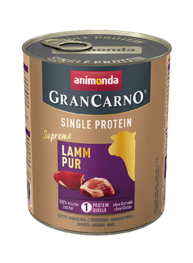Animonda GranCarno Single Protein, Supreme čisté jahňacie, konzerva pre psy 800 g 