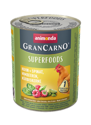 Animonda GranCarno - Superfoods, kuracie mäso, špenát, maliny, tekvicové semienka 800 g