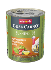 Animonda GranCarno - Superfoods, morčacie mäso, mangold, šípky, ľanové semienko 800 g 