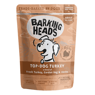 BARKING HEADS Top-Dog Turkey kapsička pre psy s morčacím mäsom 300 g 