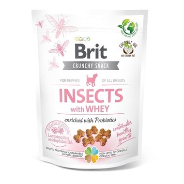 Brit Care Funkčné chrumkavé pamlsky s hmyzom, srvátkou a probiotikami 200 g