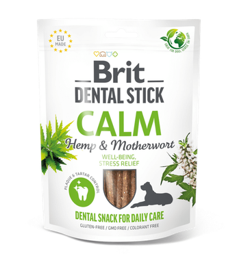 Brit Dental Stick Calm konope a materina dúška 7 ks 