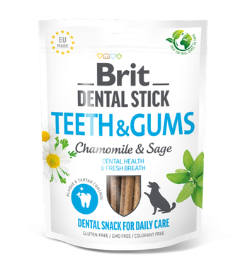 Brit Dental Stick Teeth & GumsBrit harmanček a šalvia 7 ks 

