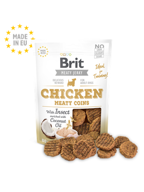 Brit Jerky Snack - Meaty coins with Insect 80 g