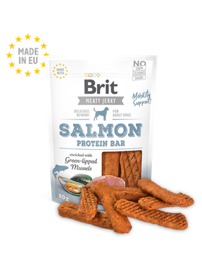 Brit Jerky Snack - Salmon Protein bar 80 g