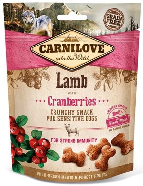 Carnilove Dog Crunchy Snack jahňacie s brusnicami 200 g 