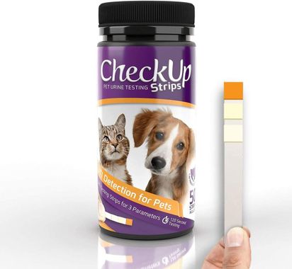 CheckUp Pet Diagnostické prúžky - 3 parametre (pH, dusitany, leukocyty), 50 ks