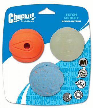 Chuckit! Fetch Medley Balls Medium 6,5 cm 3 ks