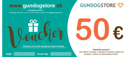 Darčekový poukaz GundogStore v hodnote 50 EUR