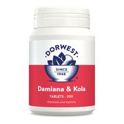 Dorwest Damiána a kolový orech 200 tbl - podpora bdelosti, vitality a výdrže