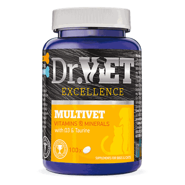 Dr.VET Excellence MULTIVET vitamíny & minerály 100 g 100 tabliet EXSP 24.5.2024