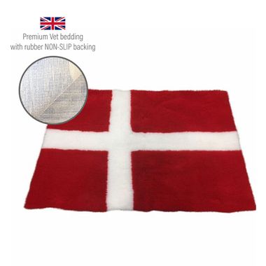DRYBED Premium Vet Bed Dánsko vlajka 100 x 75 cm