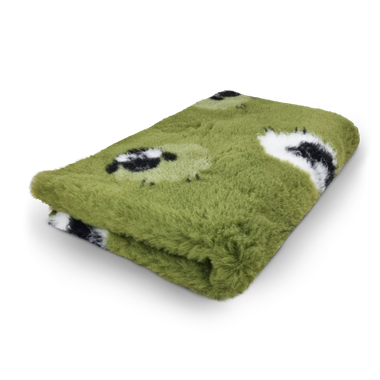 DRYBED Premium Vet Bed Farm Animals Ovečky zelený 100 x 75 cm
