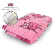DRYBED Premium Vet Bed Farm Animals Pinky Piglet ružový 150 x 100 cm