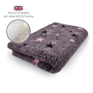 DRYBED Premium Vet Bed Hviezdy ružový melír 150 x 100 cm