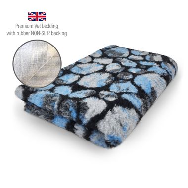 DRYBED Premium Vet Bed Kamene modrý 150 x 100 cm