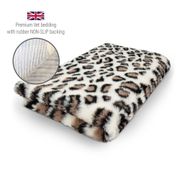 DRYBED Premium Vet Bed Leopard hnedý + krémový 100 x 75 cm