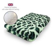 DRYBED Premium Vet Bed Leopard zelený 100 x 75 cm