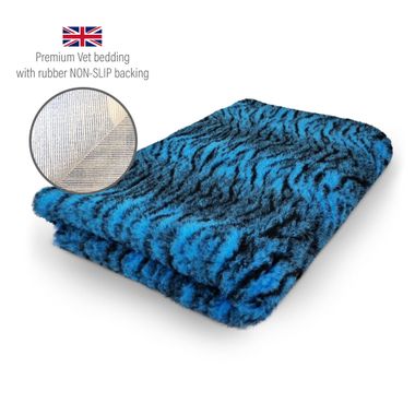 DRYBED Premium Vet Bed Tiger modrý 150 x 100 cm