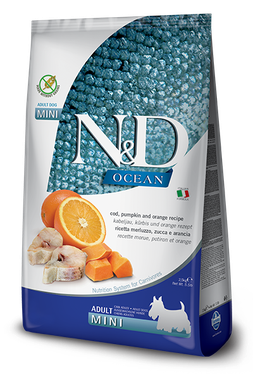 Farmina N&D dog OCEAN Adult Mini Treska & pomaranč 0,8 kg