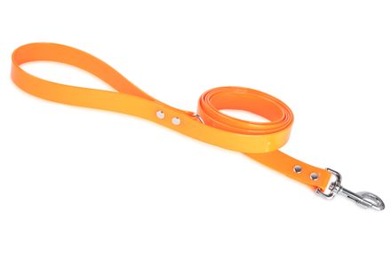 Firedog BioThane Vodítko 25 mm 1,2 m s rúčkou & D-krúžkom Glossy oranžové