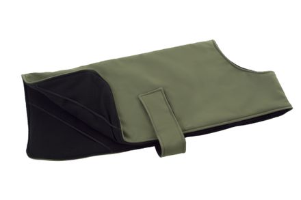 Firedog Softshell oblečenie pre psa PetWalk khaki/čierne 60 cm M