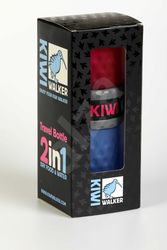 Kiwi Walker 2 v 1 Cestovná fľaša 750 + 500 ml ružovo - modrá