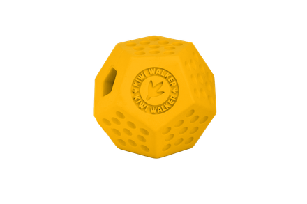 KIWI WALKER® gumená hračka DODECABALL s dierou na pamlsky oranžová 8 cm