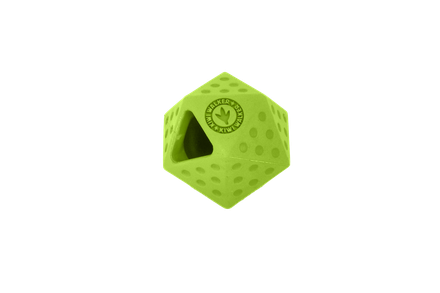 KIWI WALKER® gumená hračka  ICOSABALL MINI s dierou na pamlsky zelená  6,5 cm