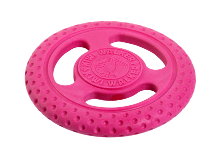 KIWI WALKER® Let's play! FRISBEE lietajúce a plávajúce frisbee z TPR peny ružová