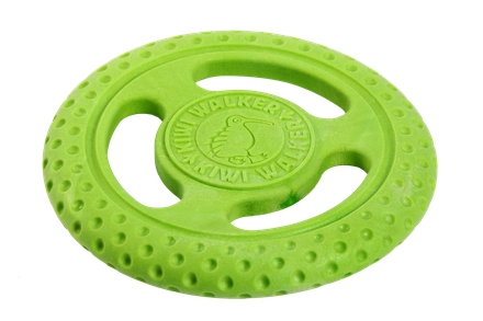 KIWI WALKER® Let's play! FRISBEE lietajúce a plávajúce frisbee z TPR peny zelená