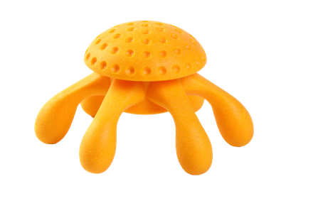 KIWI WALKER® lietajúce a plávajúca chobotnica z TPR peny MINI oranžová