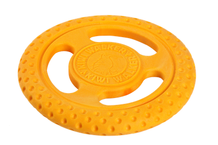 KIWI WALKER® Let's play! FRISBEE lietajúce a plávajúce frisbee z TPR peny oranžová 22 cm