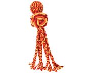 KONG Wubba Weaves s lanom S oranžová s červenou a žltou