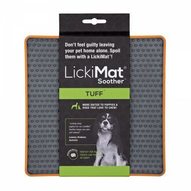 LickiMat® Tuff™ Soother™ lízacia podložka 20 x 20 cm oranžová