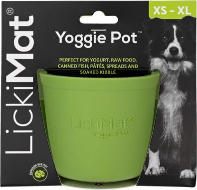 LickiMat®Yoggie Pot™ 9,5 x 9 cm lízací kelímok 9,5 x 9 cm svetlozelený