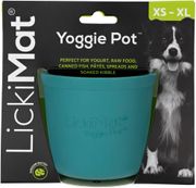 LickiMat®Yoggie Pot™ 9,5 x 9 cm lízací kelímok 9,5 x 9 cm tyrkysový