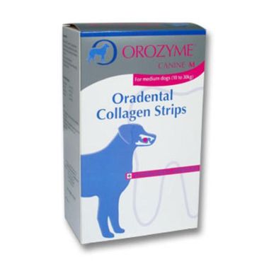 Orozyme Oradental žuvacie plátky M - pre stredné plemená od 10 kg do 30 kg, 141 g