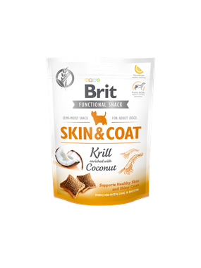 Pamlsky Brit Care Dog Functional Snack Skin and Coat kril (kôrovce) 150 g