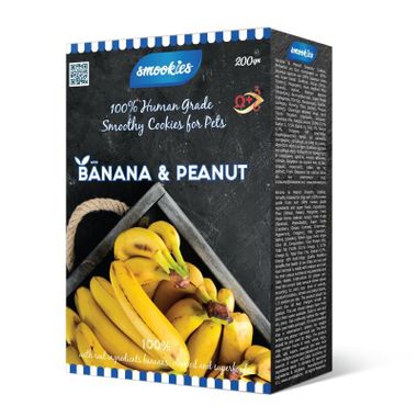 SMOOKIES Premium BANANA - banánové sušienky 100% human grade 200 g 