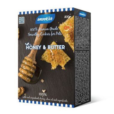 SMOOKIES Premium HONEY medové sušienky 100% human grade, 200 g